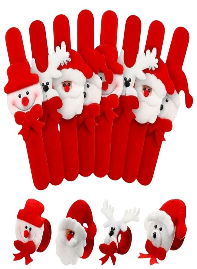 AMYCAUR Merry Christmas Hand Slap Wristbands for Kids, Girl & Boy, Adults Slap Bands are Perfect for Christmas Parties, Birthdays, and New Year Celebrations Return Gifts for Kids (12 Pcs) - Image 1